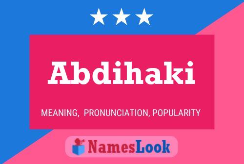 ملصق اسم Abdihaki