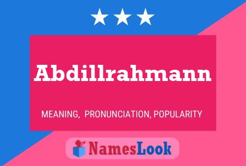 ملصق اسم Abdillrahmann