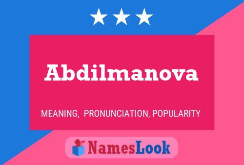 ملصق اسم Abdilmanova