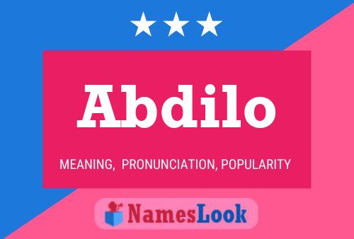 ملصق اسم Abdilo