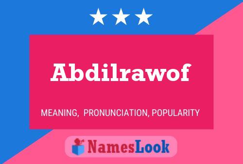 ملصق اسم Abdilrawof