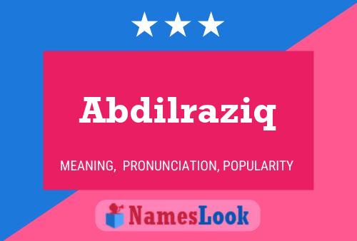 ملصق اسم Abdilraziq