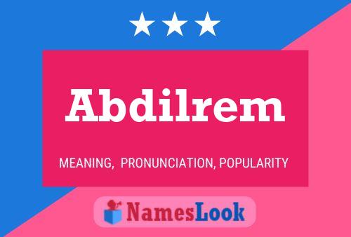 ملصق اسم Abdilrem