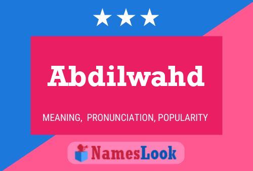 ملصق اسم Abdilwahd