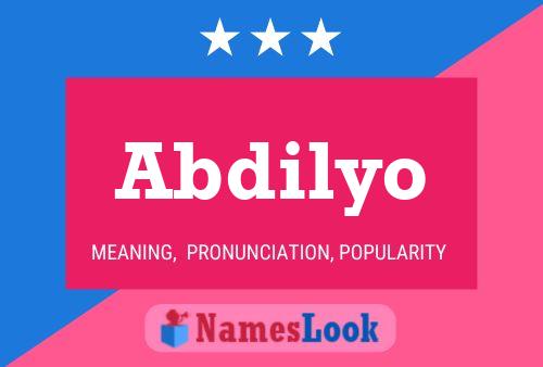 ملصق اسم Abdilyo