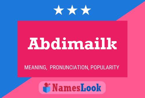 ملصق اسم Abdimailk