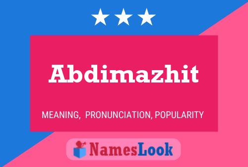 ملصق اسم Abdimazhit