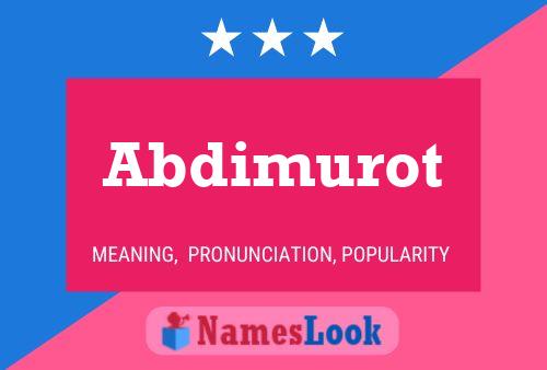 ملصق اسم Abdimurot