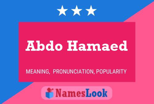 ملصق اسم Abdo Hamaed