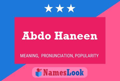 ملصق اسم Abdo Haneen