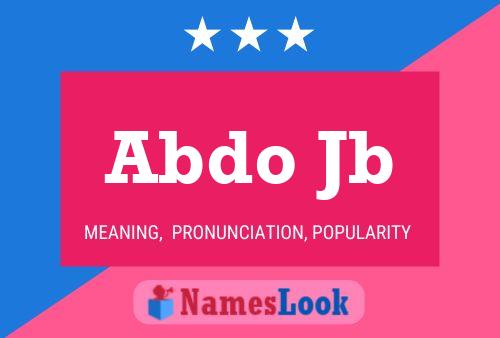 ملصق اسم Abdo Jb