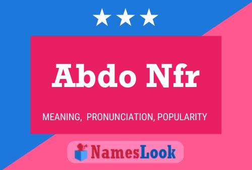 ملصق اسم Abdo Nfr