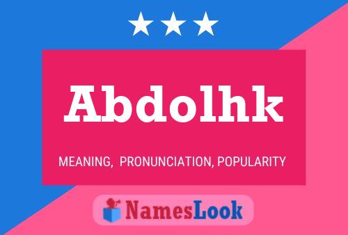 ملصق اسم Abdolhk