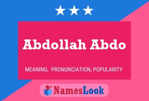 ملصق اسم Abdollah Abdo