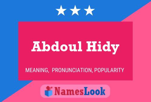 ملصق اسم Abdoul Hidy