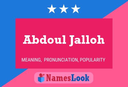 ملصق اسم Abdoul Jalloh