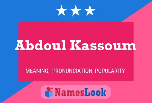 ملصق اسم Abdoul Kassoum