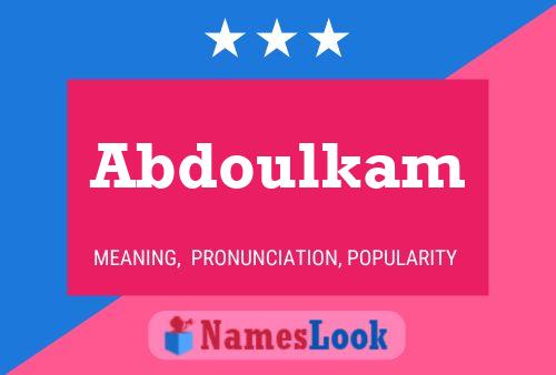 ملصق اسم Abdoulkam