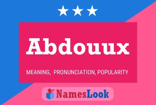 ملصق اسم Abdouux