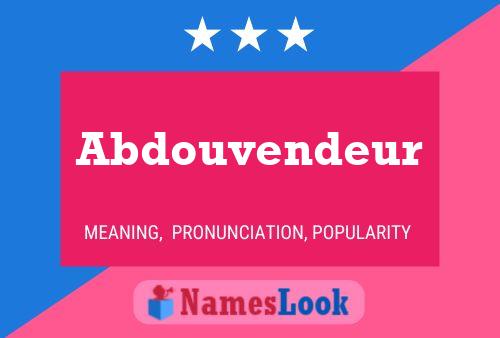 ملصق اسم Abdouvendeur