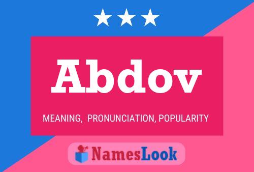 ملصق اسم Abdov