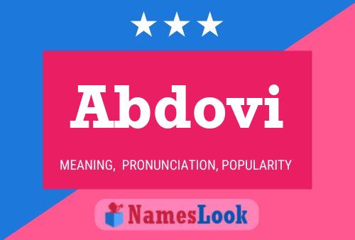 ملصق اسم Abdovi