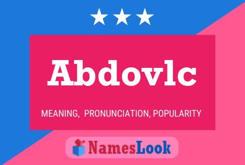 ملصق اسم Abdovlc