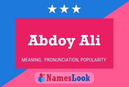 ملصق اسم Abdoy Ali