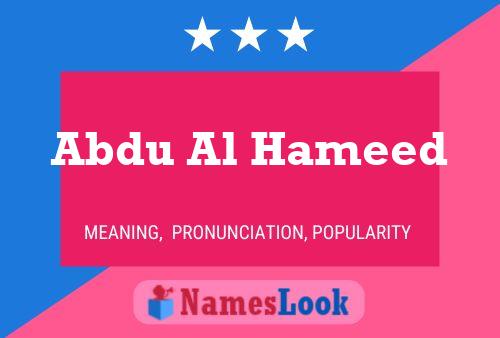 ملصق اسم Abdu Al Hameed