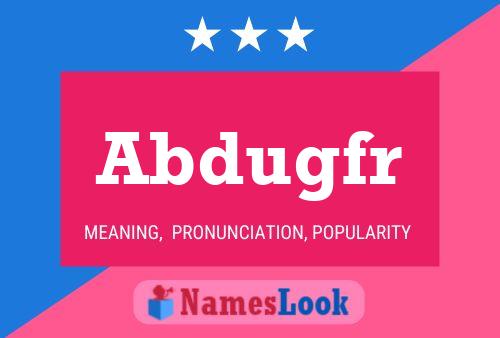 ملصق اسم Abdugfr