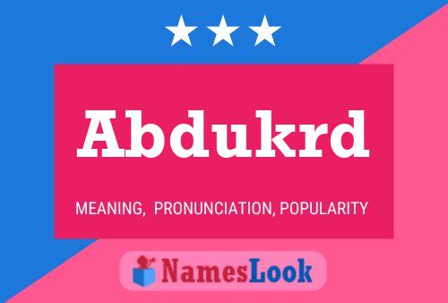 ملصق اسم Abdukrd