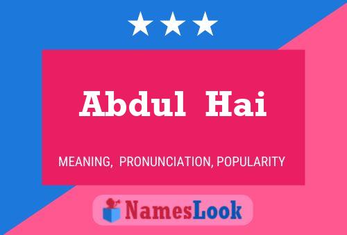 ملصق اسم Abdul  Hai