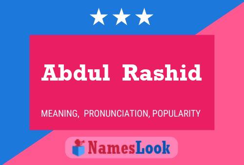 ملصق اسم Abdul  Rashid