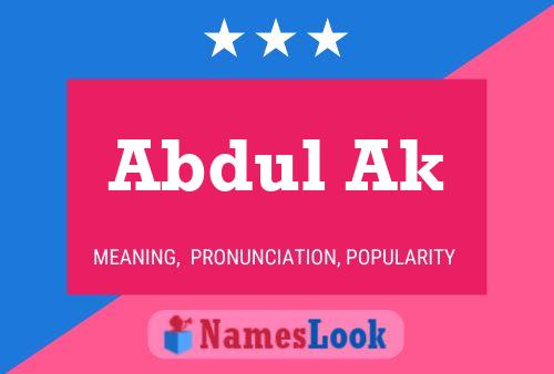 ملصق اسم Abdul Ak