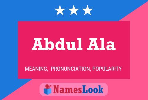 ملصق اسم Abdul Ala