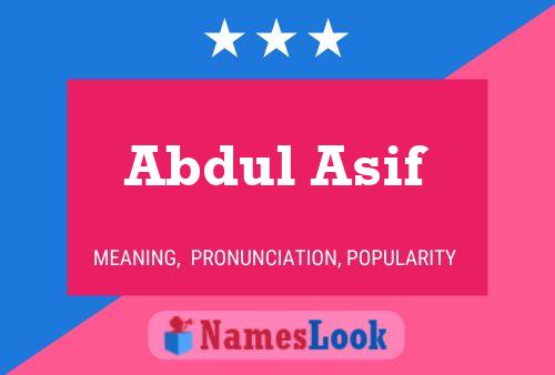 ملصق اسم Abdul Asif