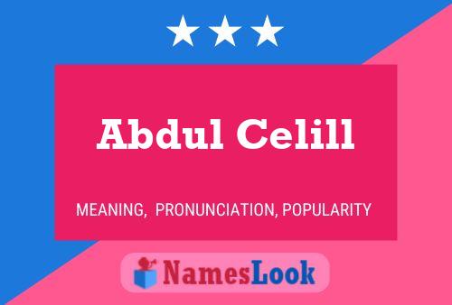 ملصق اسم Abdul Celill