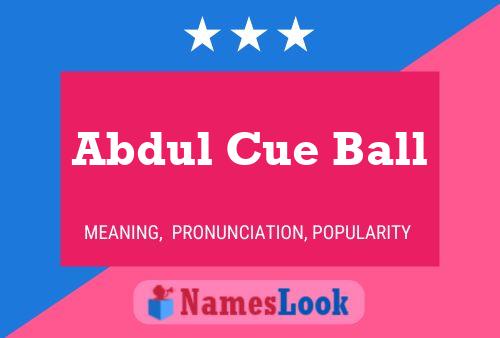 ملصق اسم Abdul Cue Ball