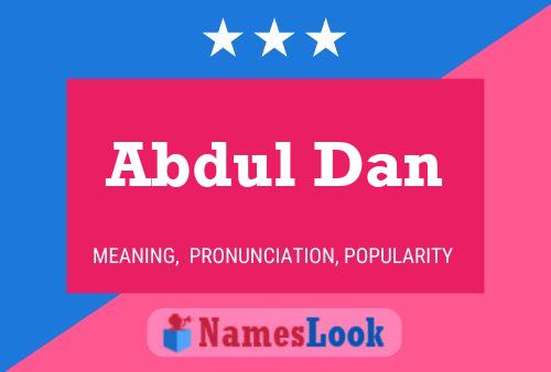 ملصق اسم Abdul Dan