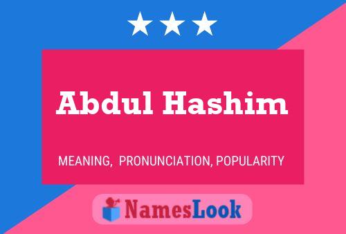 ملصق اسم Abdul Hashim