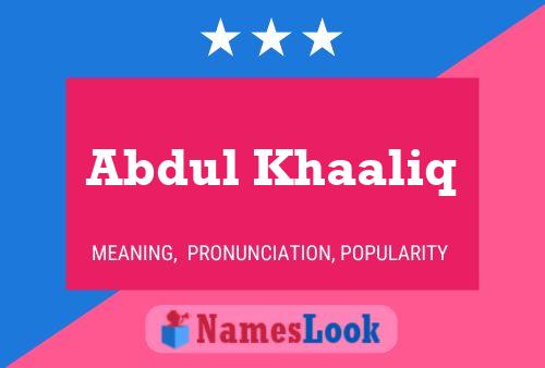 ملصق اسم Abdul Khaaliq