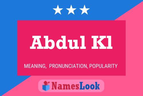 ملصق اسم Abdul Kl