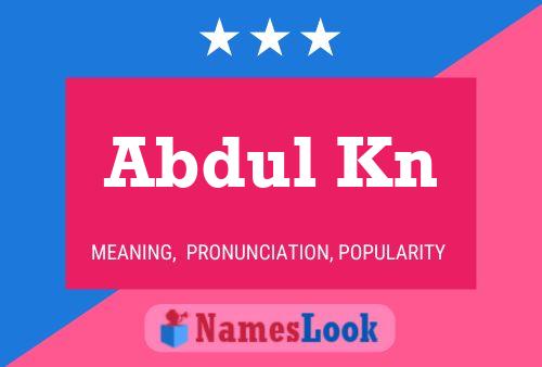 ملصق اسم Abdul Kn