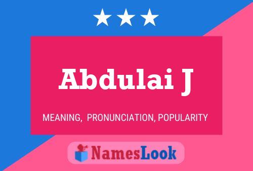 ملصق اسم Abdulai J