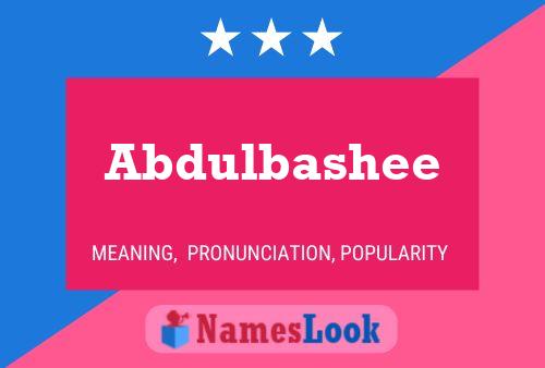 ملصق اسم Abdulbashee