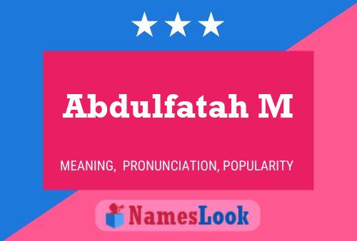 ملصق اسم Abdulfatah M