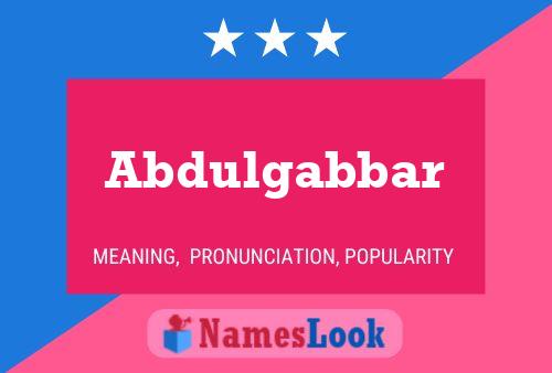 ملصق اسم Abdulgabbar