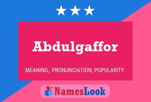 ملصق اسم Abdulgaffor