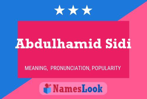 ملصق اسم Abdulhamid Sidi