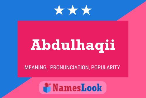 ملصق اسم Abdulhaqii